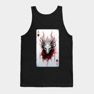 Ace Of Hearts Horror Card Tank Top